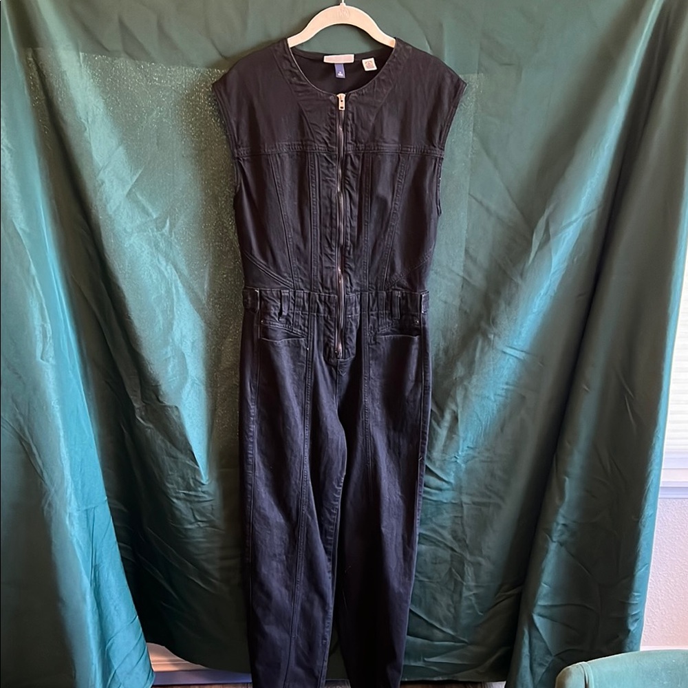 Universal Thread Black Front-Zip Jumpsuit